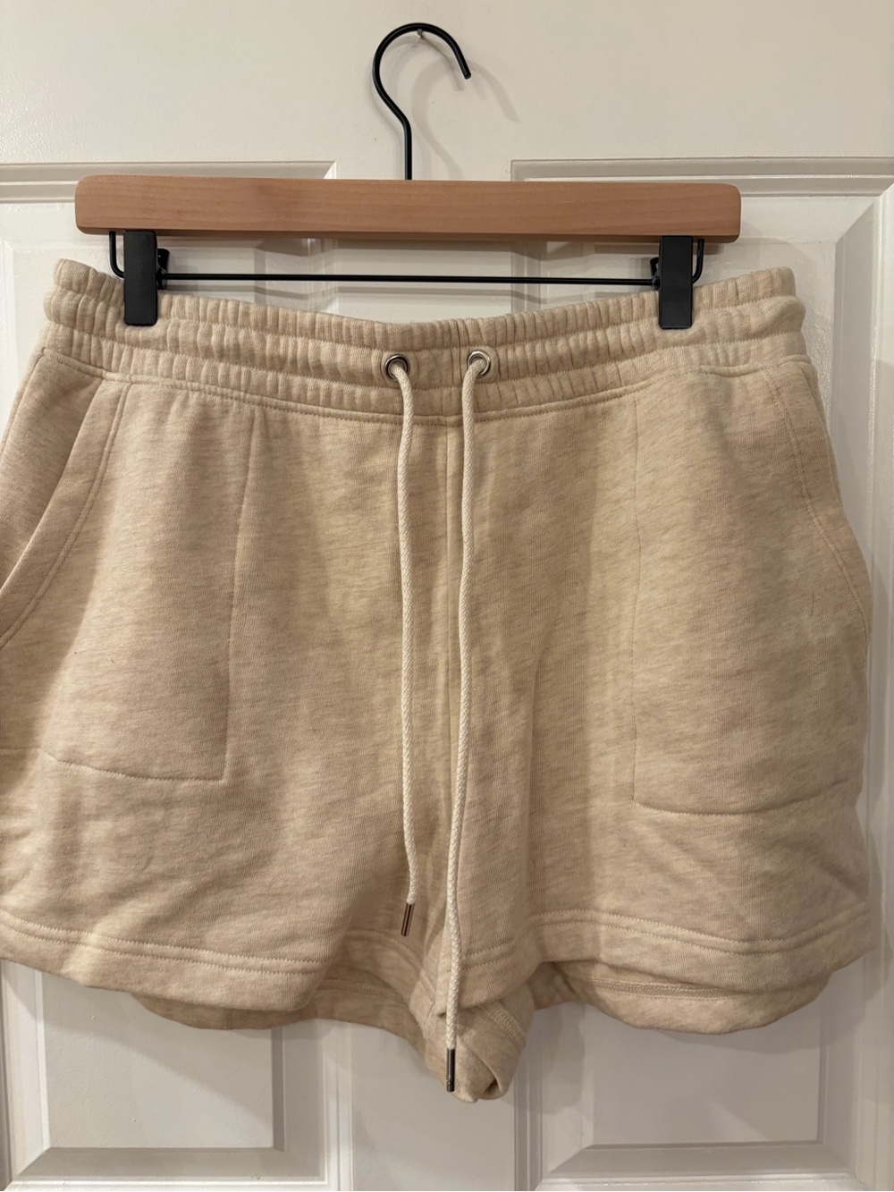 Lou & Grey Soft Drawstring Lounge Shorts - Beige